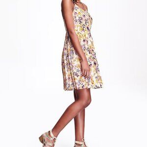 Old Navy Floral Mini Dress - Yellow and Purple